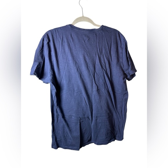 GAP Lived-In Henley T-Shirt Navy Blue Size L - Picture 2 of 3